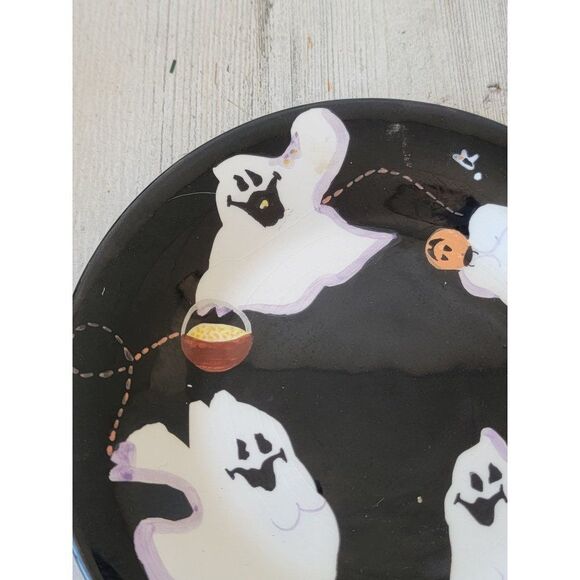 Palm tree‎ co ghost candy plate Halloween dish spooky - Picture 3 of 7